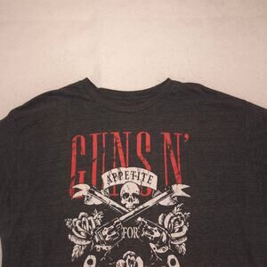 Guns N Roses Short Sleeve Graphic Band T Shirt Adult Mens Size 2XL Gray